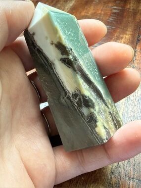 ✨ Unique Moss Agate Obelisk Crystal Tower • 83 g